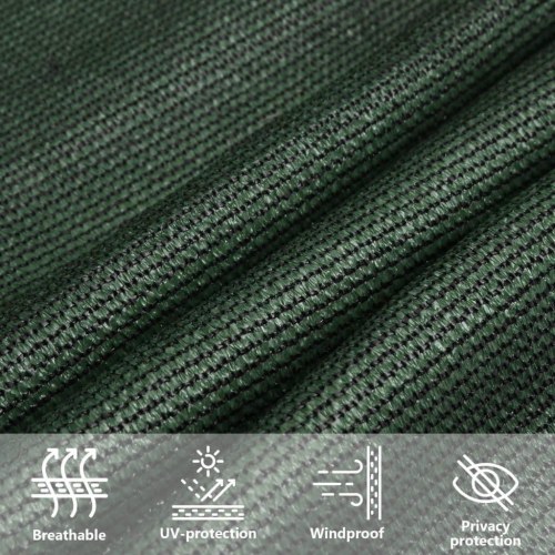 Solsejl 2,5 x 4,5 m 160 g/m² HDPE mørkegrøn