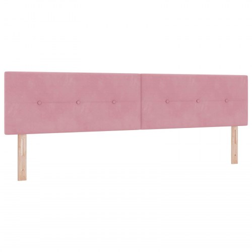Opbevaringsseng med hovedgærde 2 stk. 200 x 200 cm lyserød