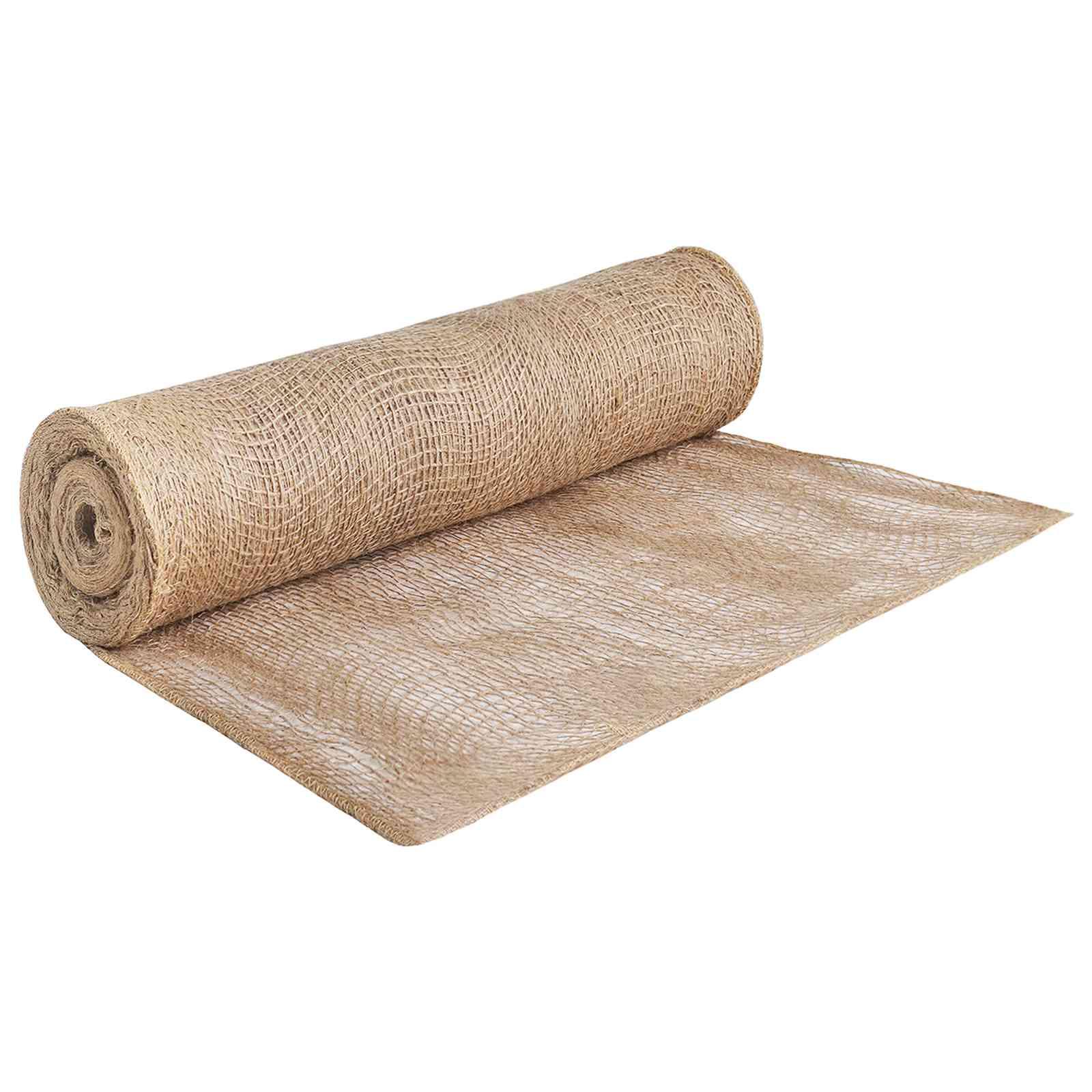 Jute rulle naturfarvet 50 x 500 cm - 90 GSM dekorationsstof