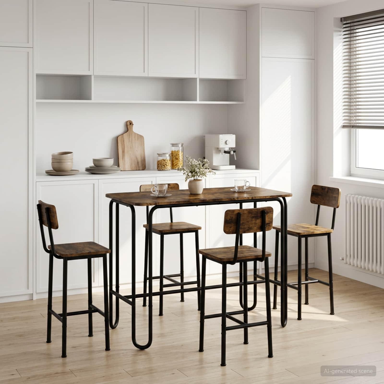 vidaXL Spisebord 100 x 50 x 75 cm Konstrueret træ Røget eg Rektangulær