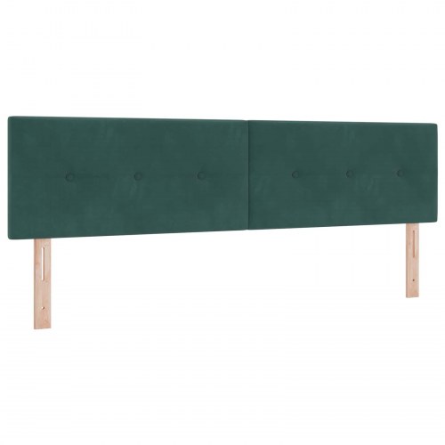Kontinentalseng med madras og topmadras 180 x 200 cm i mørkegrøn fløjl