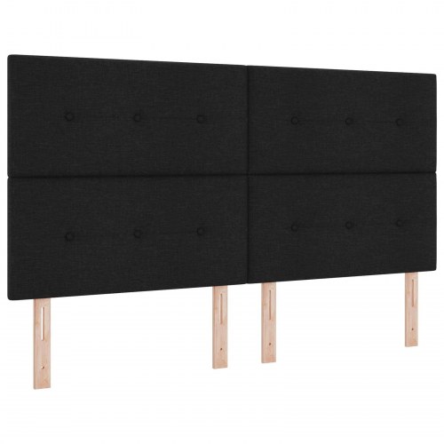 Seng med opbevaring og madras sort 180 x 200 cm stof
