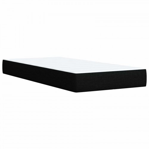 Seng med opbevaring og madras sort 90 x 190 cm stof