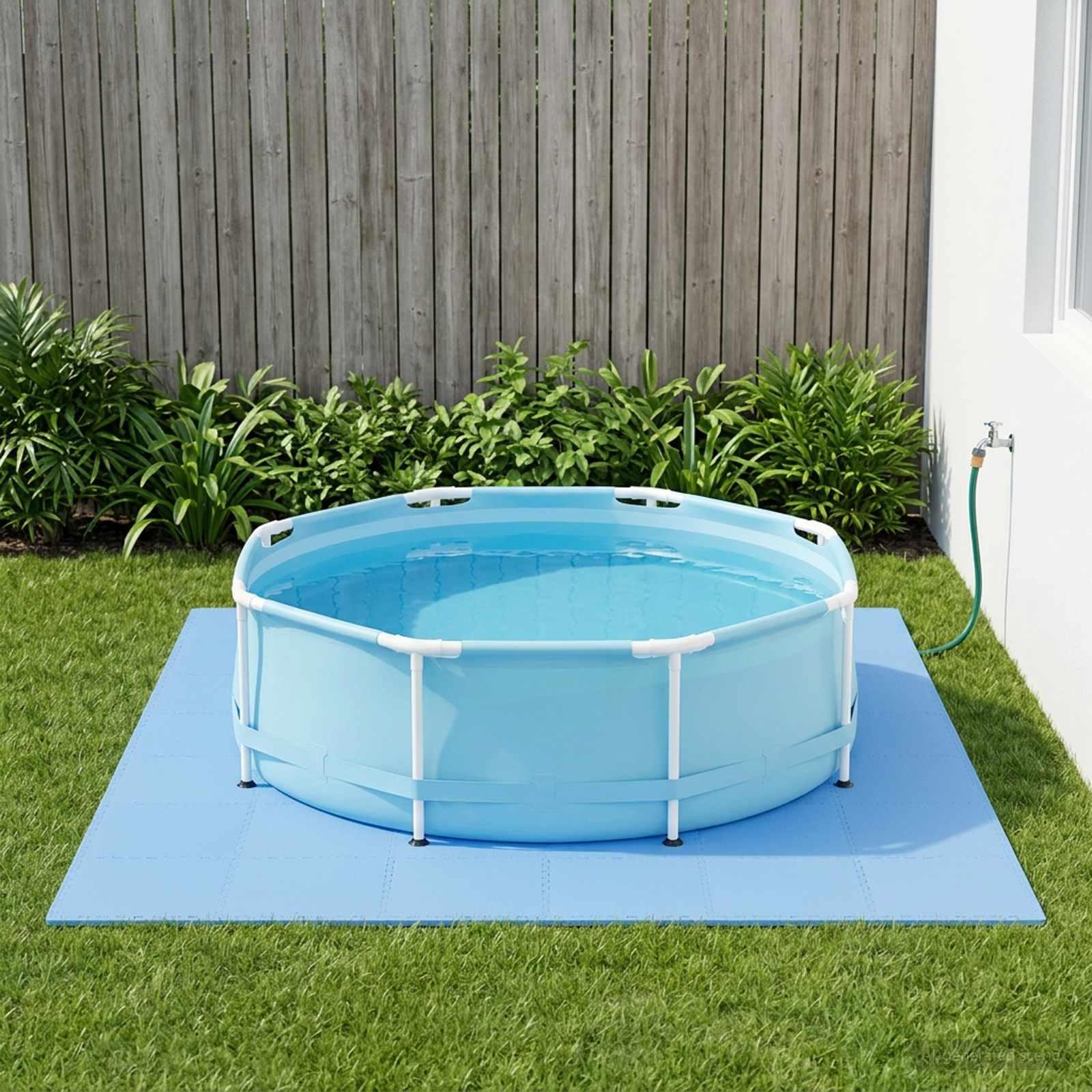 Poolbundmåtte 40 stk. blå 14,4 m² EVA skum