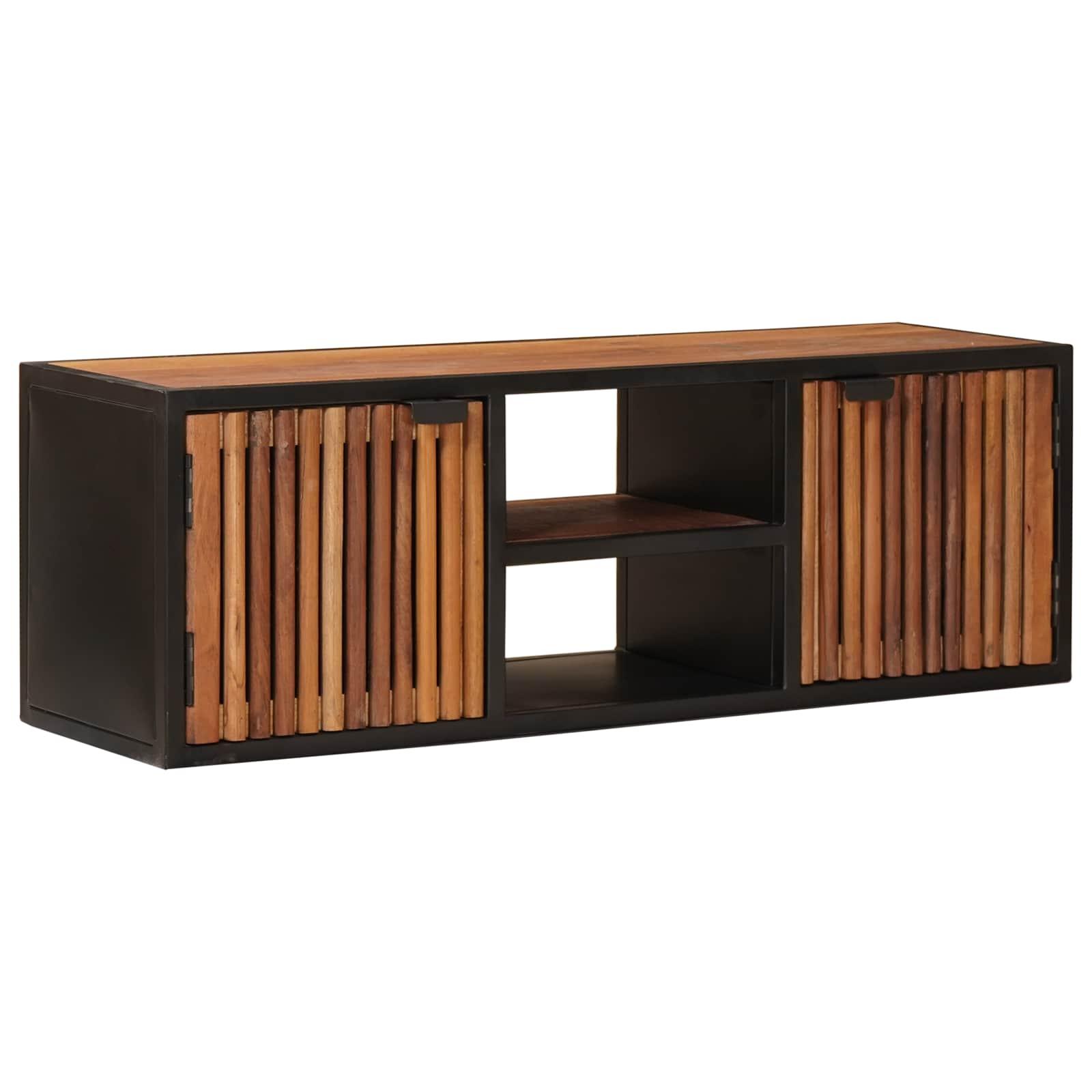 TV-skab i massivt mangotræ og ingeniørtræ 105 x 30 x 35 cm