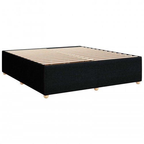 LED boksmadrasseng med madras 160 x 200 cm - sort stof