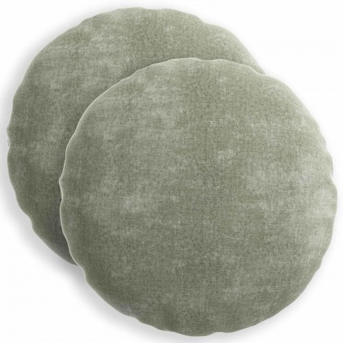 Pudebetræk 2 stk. HEERLEN grøn Ø 50 cm i chenille