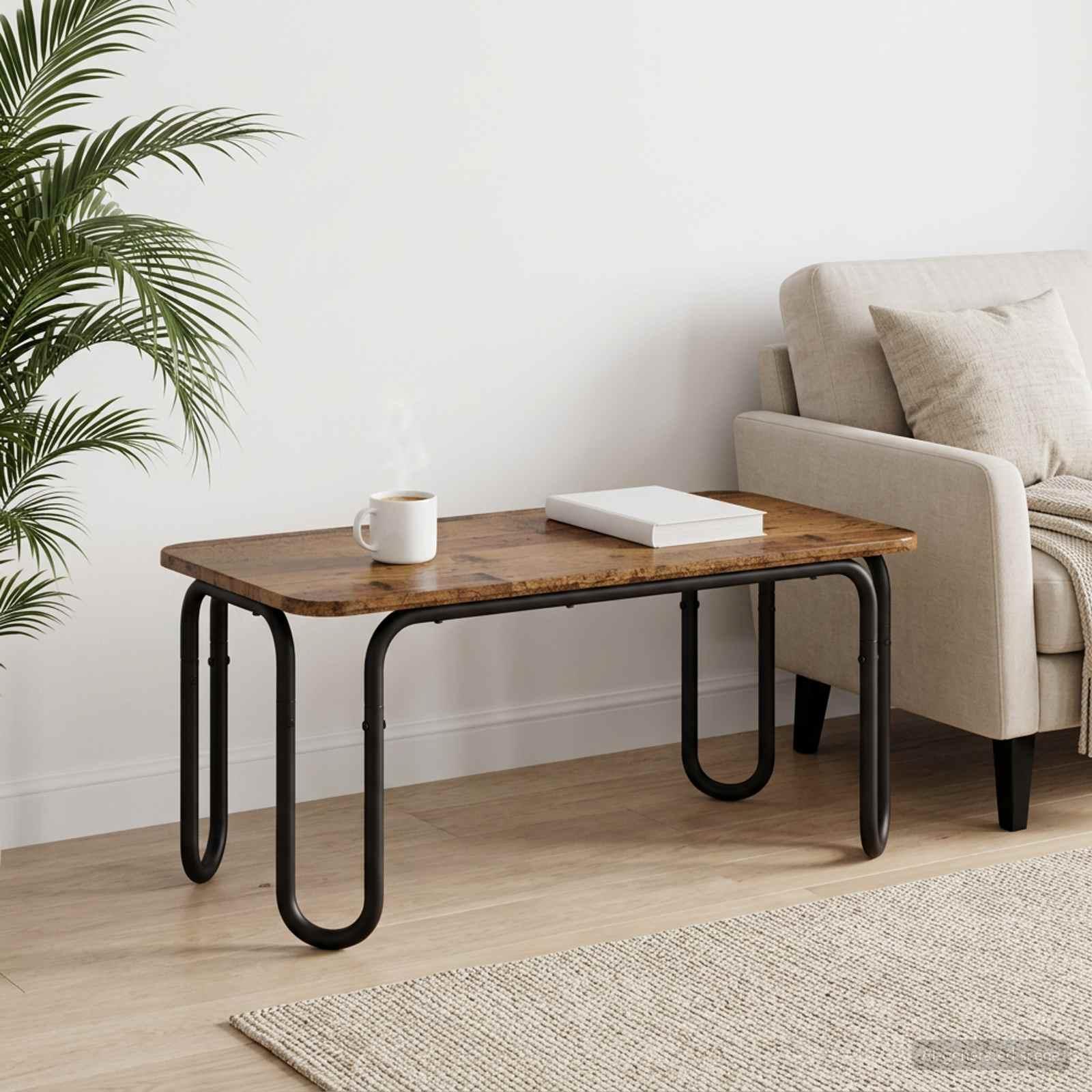 vidaXL Sofabord Gammelt træ 100 x 50 x 45 cm Konstrueret træ
