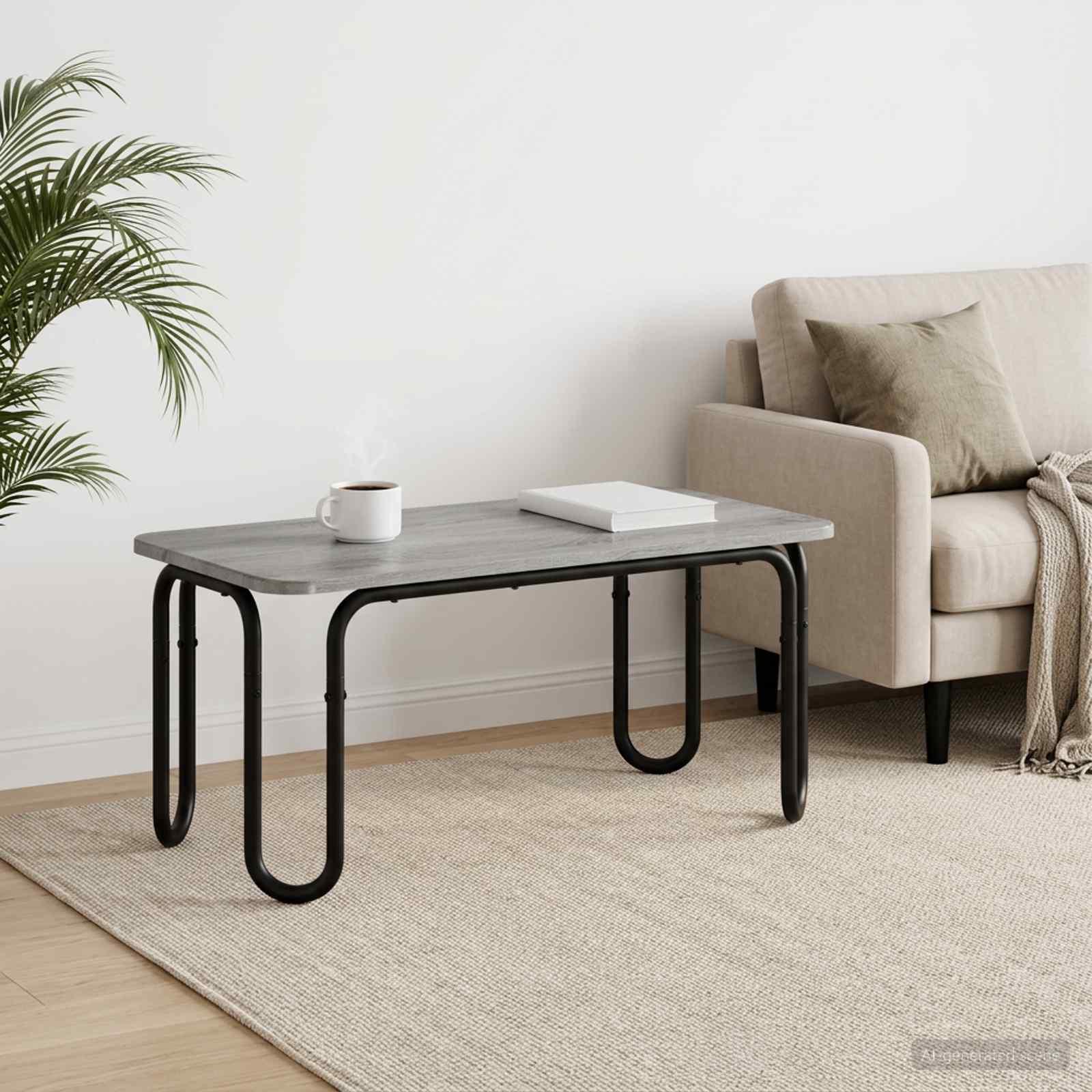 vidaXL Sofabord Grå Sonoma 79,5 x 40 x 36 cm Konstrueret træ