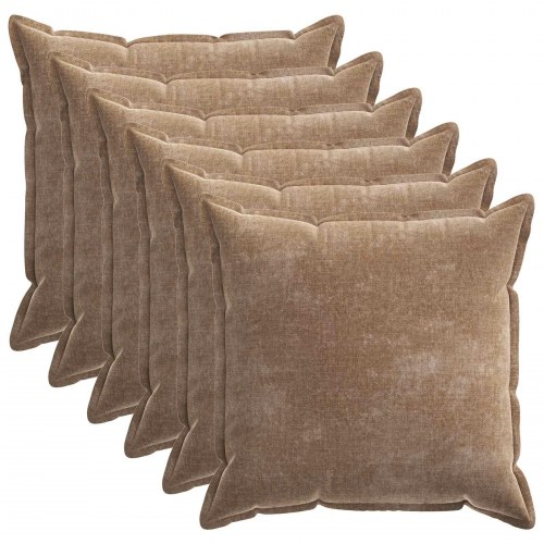 Pudebetræk 6 stk. HOUTEN brun 70 x 70 cm i chenille