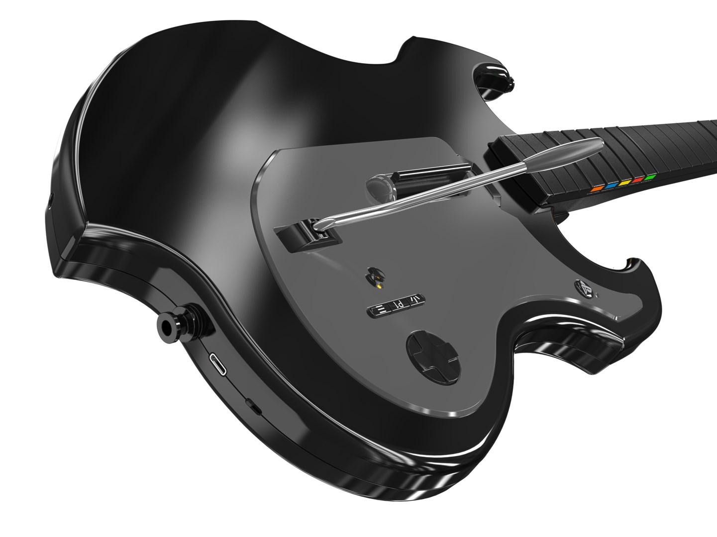 PDP Riffmaster trådløs guitarcontroller til PC, PlayStation 4 og PlayStation 5 - sort/grå billede