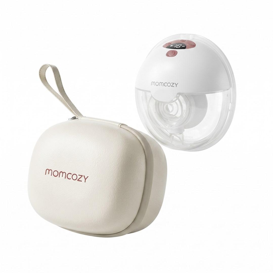 MOMCOZY M5 SMART WEARABLE BREAST PUMP – UPGRADED WITH APP CONTROL RED SINGLE PACK