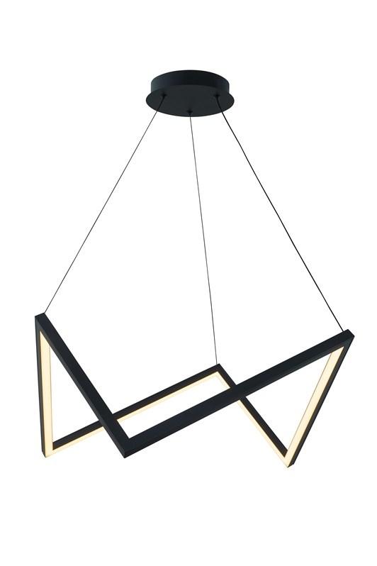 LED pendellampe 40 W 2.400 lm sort loftlampe