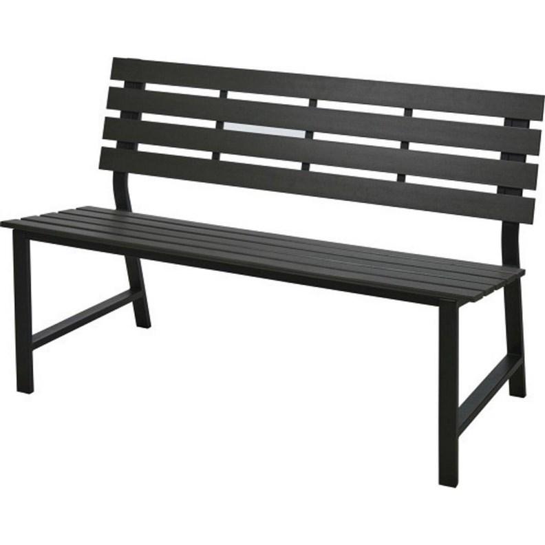 Havebænk i stål 115 × 55 × 85 cm - sort