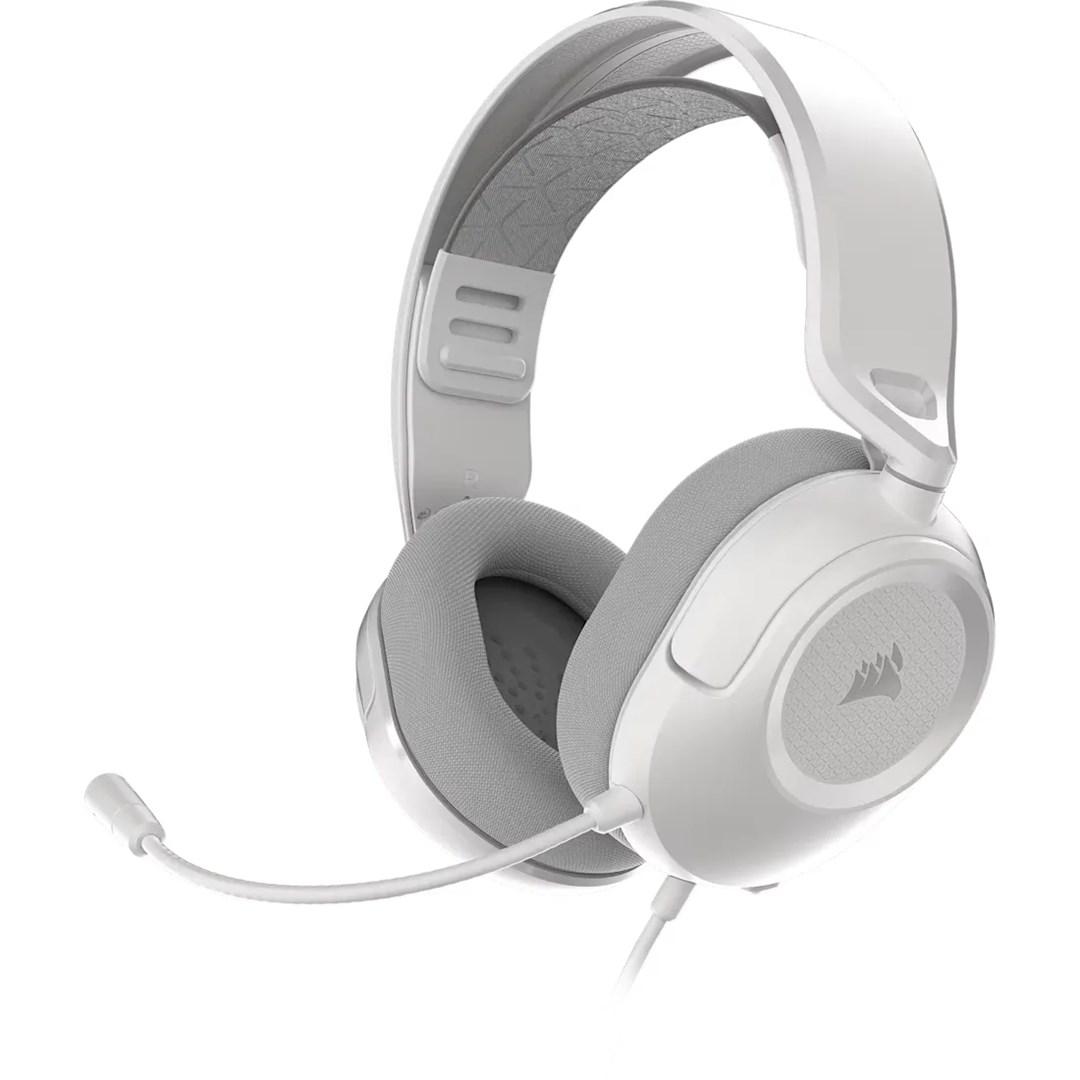Corsair HS35 v3 kablet gaming-headset med bøjle og mikrofon - hvid