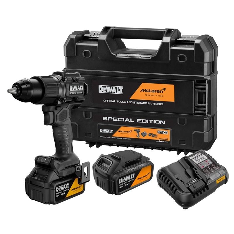 DeWALT DCD86MM2T-QW 18V slagbore-/skruemaskine med 2 x 4,0 Ah billede
