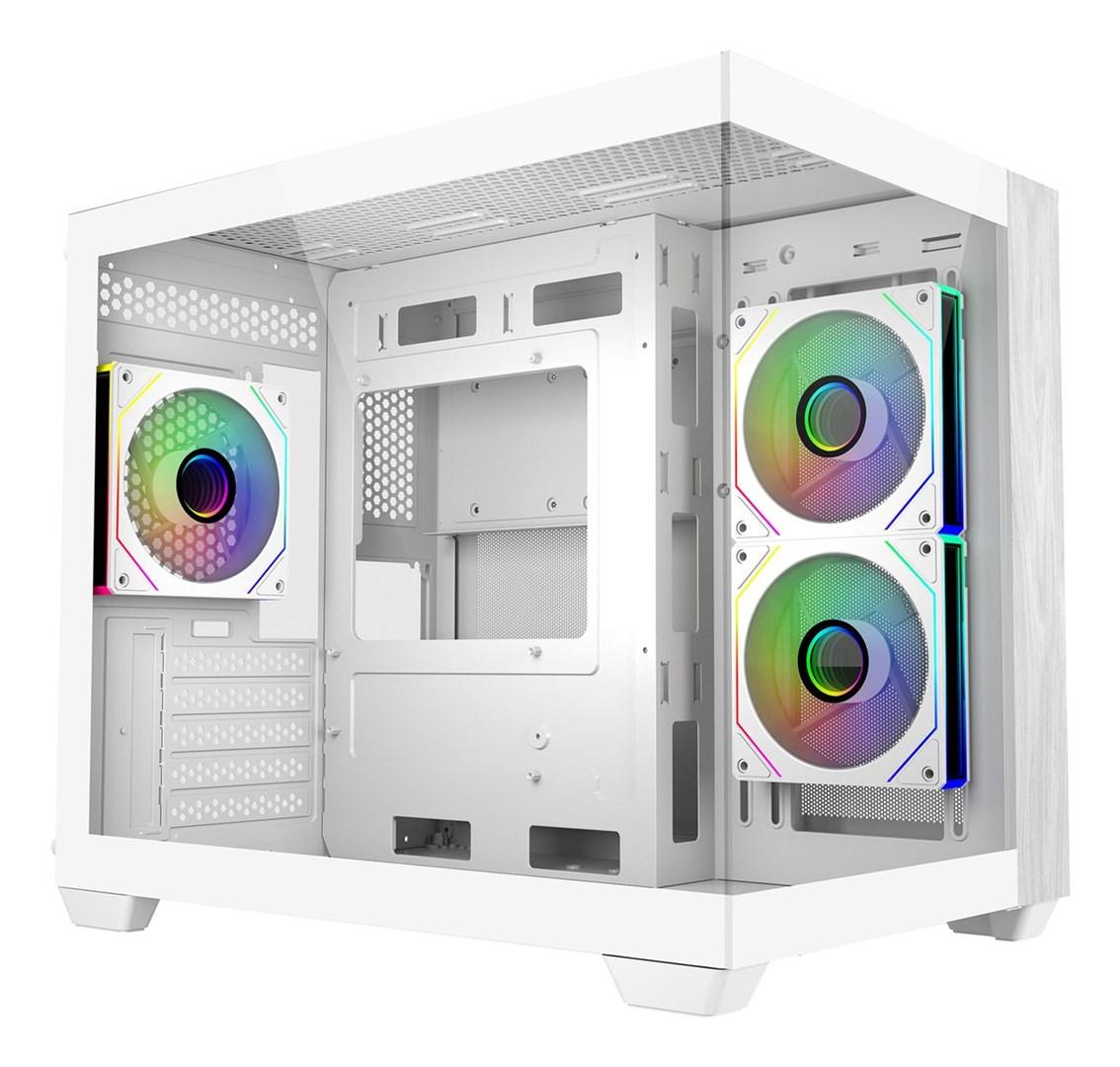 Cooler Master Elite 481 Wood Mini Tower PC-kabinet Hvid billede