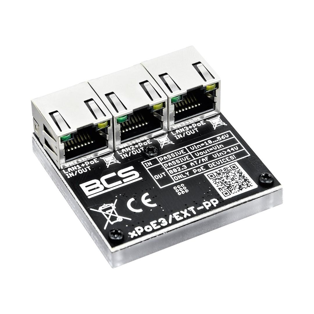 BCS xPoE3/EXT-PP PoE-switch med 3 LAN-porte