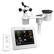 Sencor SWS 16600 WiFi SH vejrstation med farve-LCD og trådløs sensor - hvid