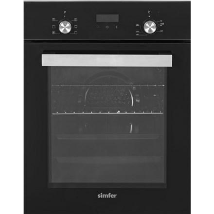 Simfer 4207DERSP.1 indbygningsovn 47 l med dampfunktion 45 cm sort
