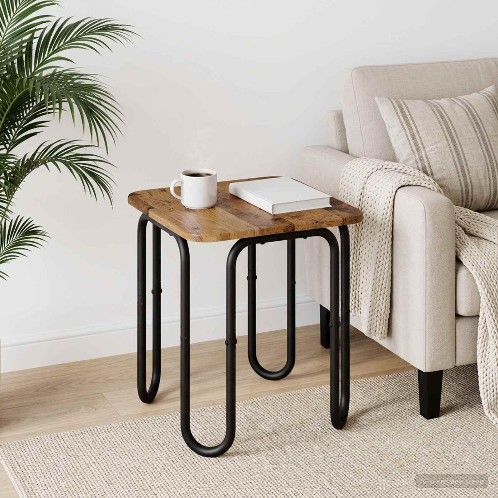 vidaXL Sofabord Gammelt træ 40 x 40 x 45 cm Konstrueret træ
