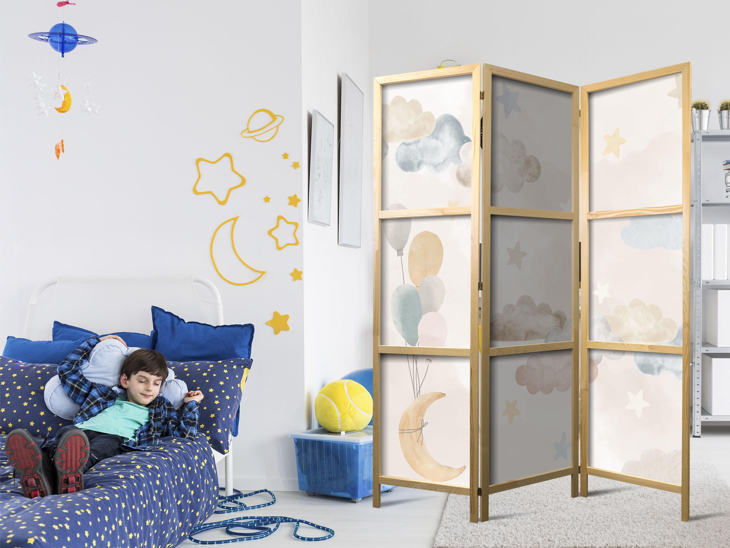 Japansk skærmvæg til børn Fairy-Tale Moon 135 x 172 cm