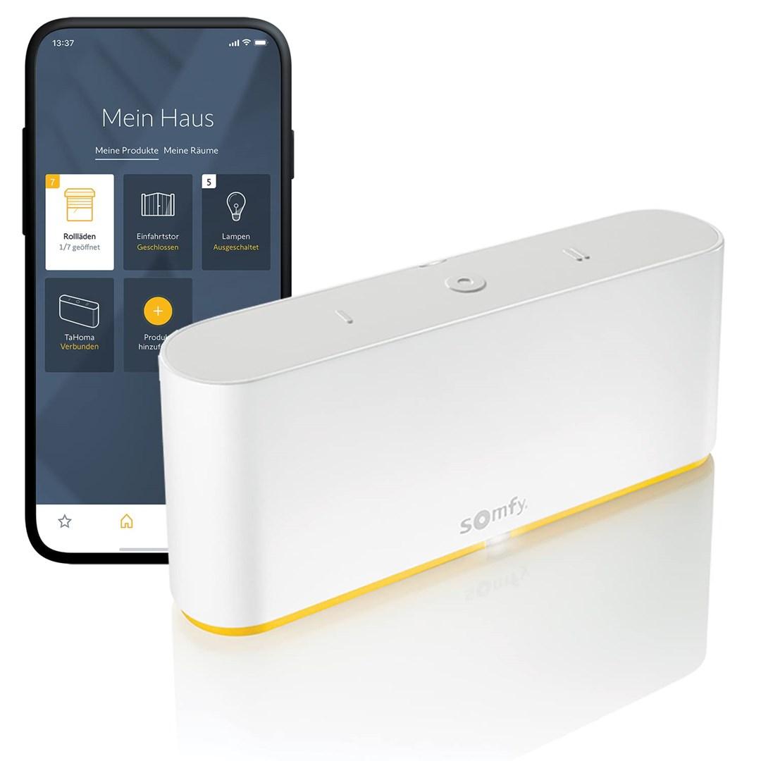 Somfy TaHoma smart home styreenhed med Wi‑Fi, Zigbee 3.0, RTS og io-homecontrol