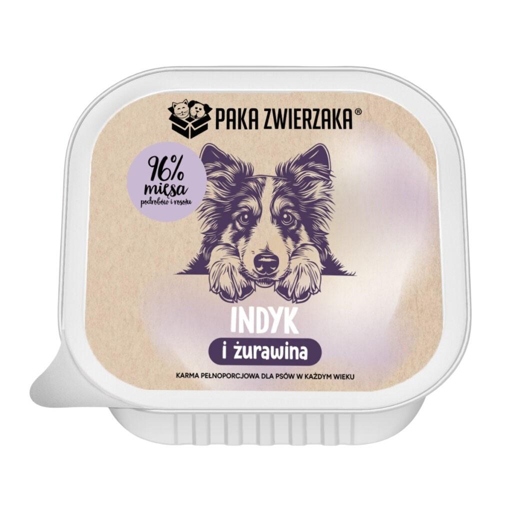 Paka Zwierzaka Paka Zwierzaka kalkun og tranebær – vådfoder til hunde, bakke 150 g