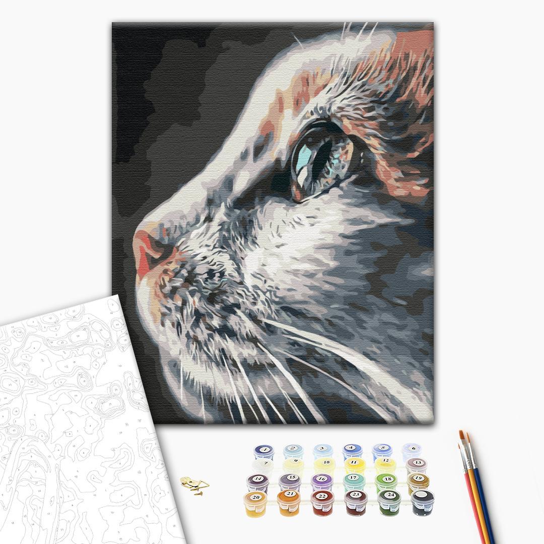 Mal selv billede Feline Majesty 40 x 50 cm - mal efter tal med kat