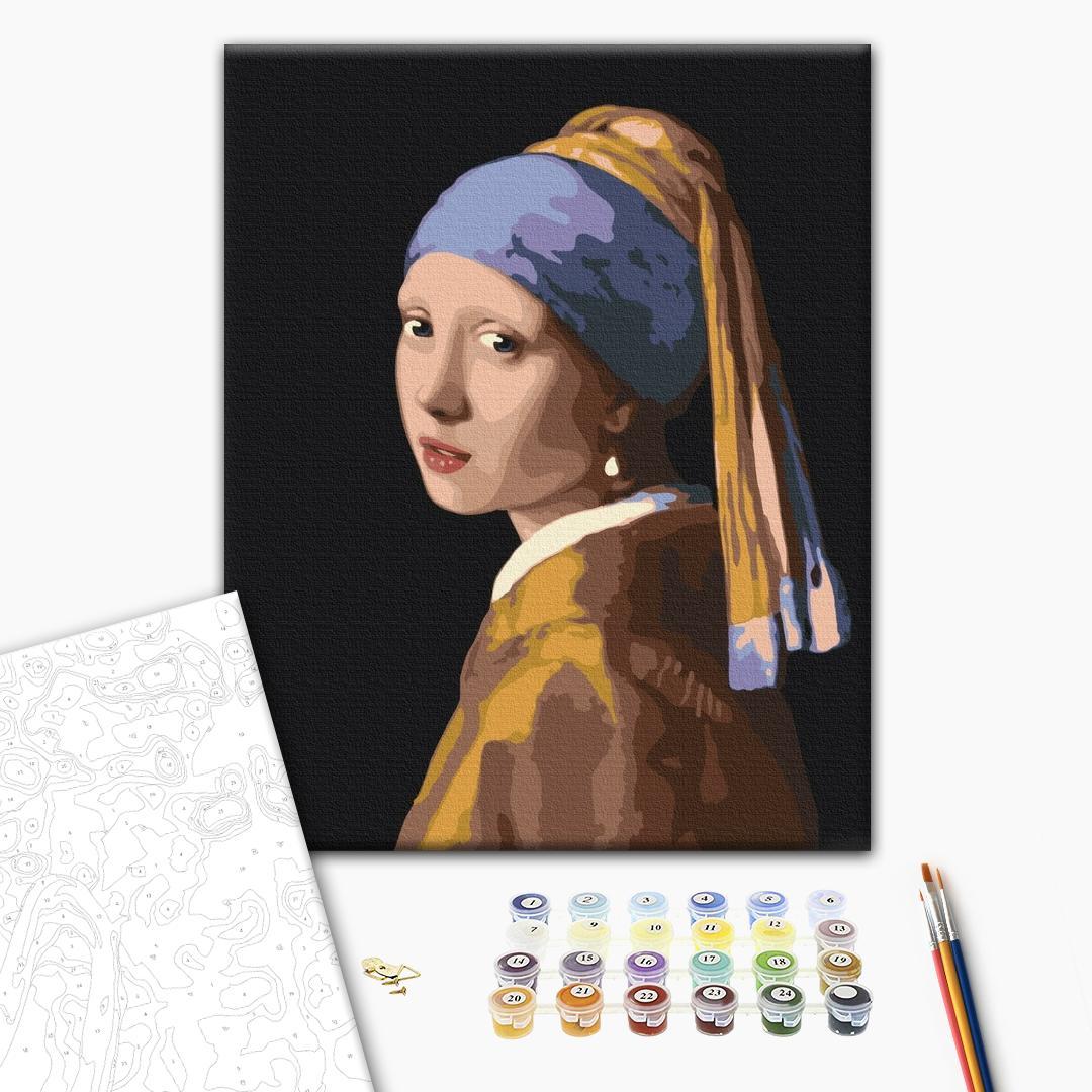 Mal efter tal billede Jan Vermeer - Pigen med perleøreringen 40 x 50 cm
