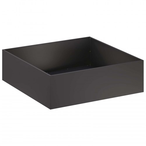 Have blomsterkrukke sort 80 x 80 x 30 cm i koldvalset stål