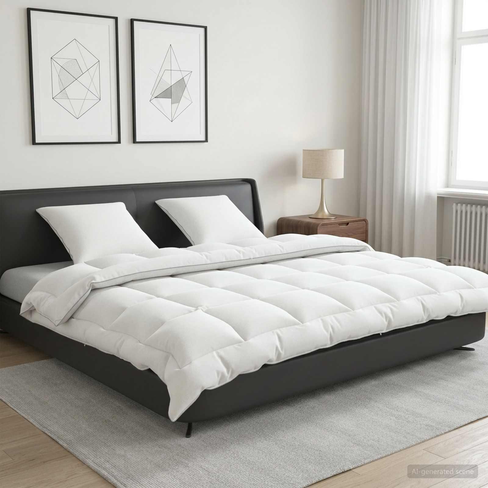 vidaXL Dyne- og puddesæt 3 stk. 240 x 260 cm 4 årstider 300 GSM Uld