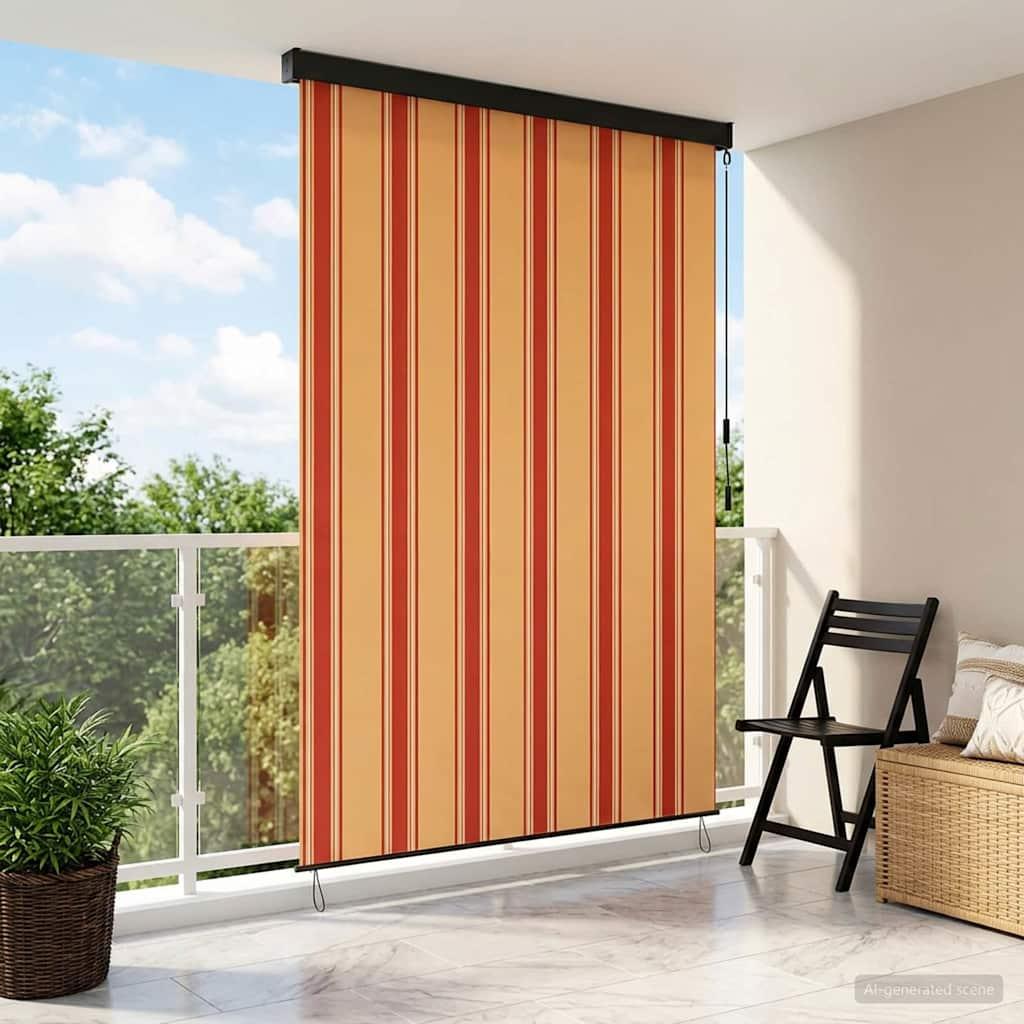 Udendørs rullegardin flerfarvet 120 x 250 cm i stof og aluminium