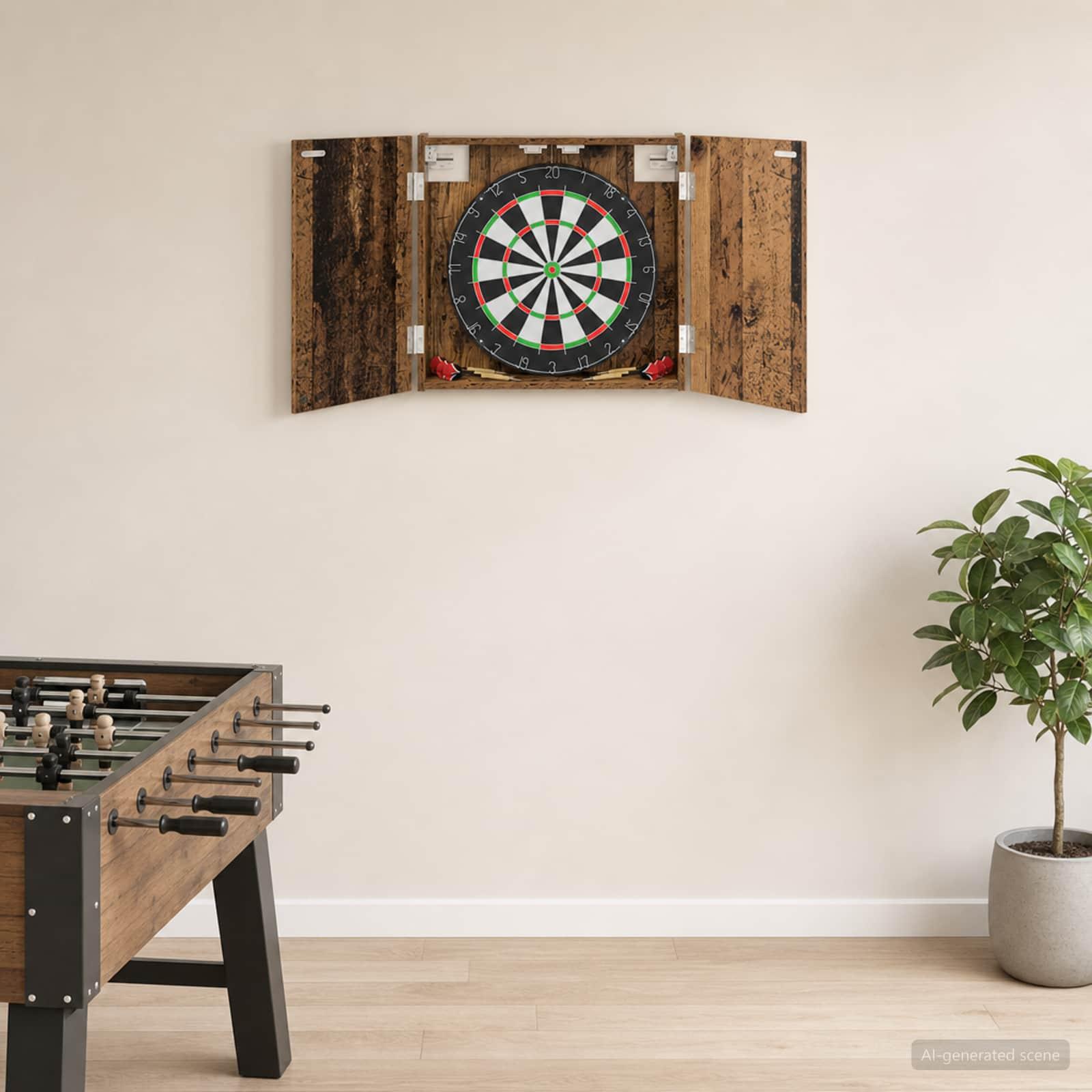Dartboard Skab Gammelt træ 56 x 12 x 53,5 cm Konstrueret træ