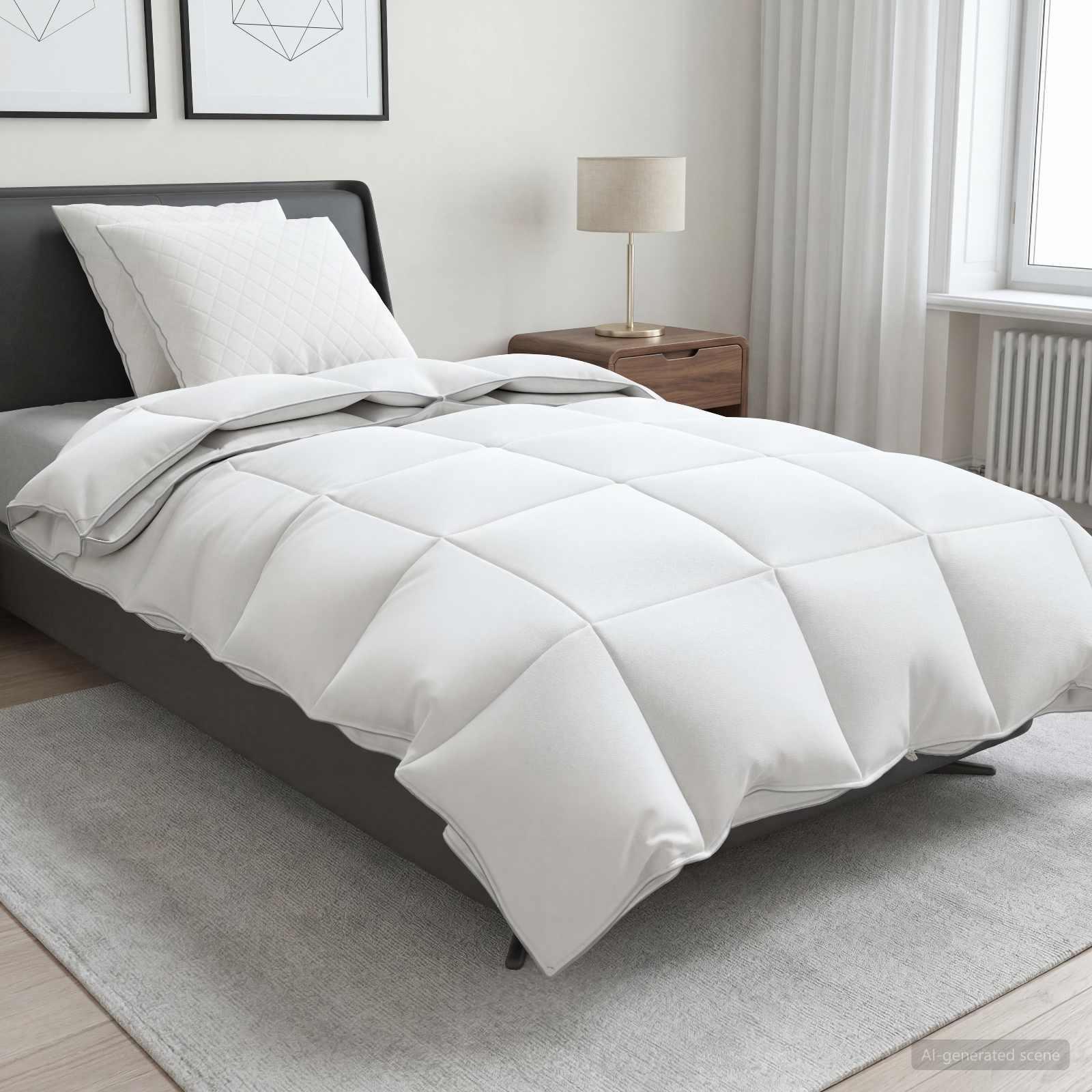 vidaXL 90% gåsedun dyne sæt FULDA 3 stk. 135 x 220 cm Hele sæsoner