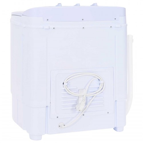 Mini vaskemaskine med twin tub 3,6 kg sort og hvid