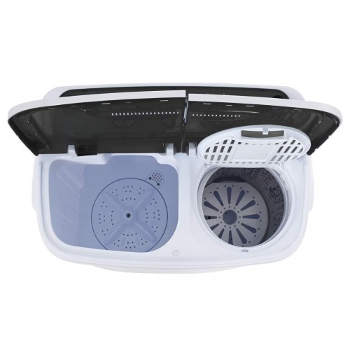 Mini vaskemaskine med twin tub 3,6 kg sort og hvid