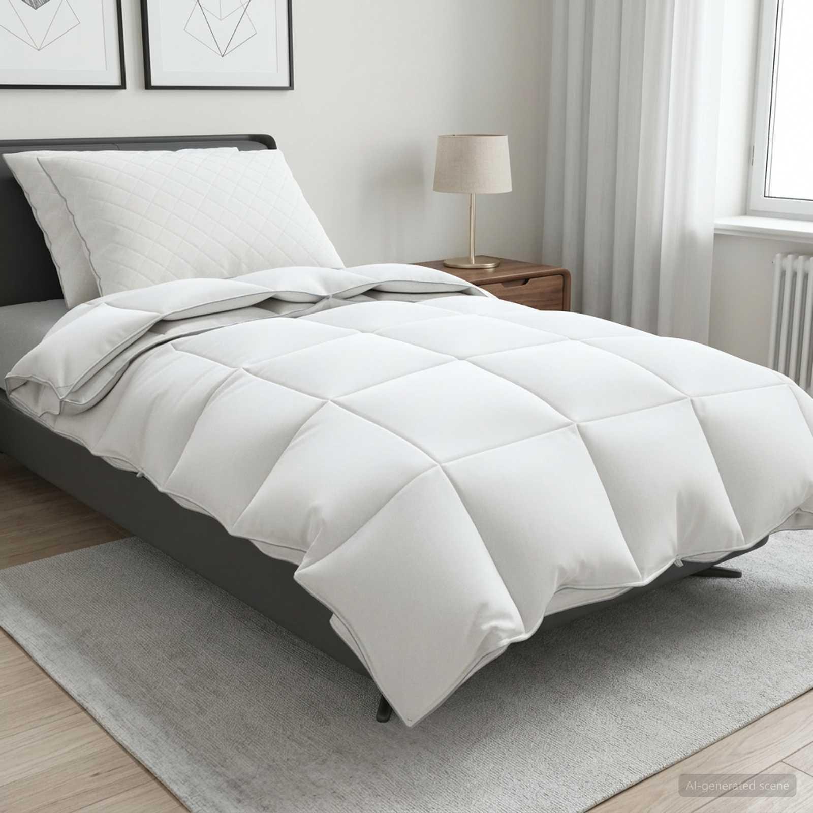 vidaXL 90% gåsedun dyne sæt FULDA 3 stk. 135 x 220 cm Hele sæsoner