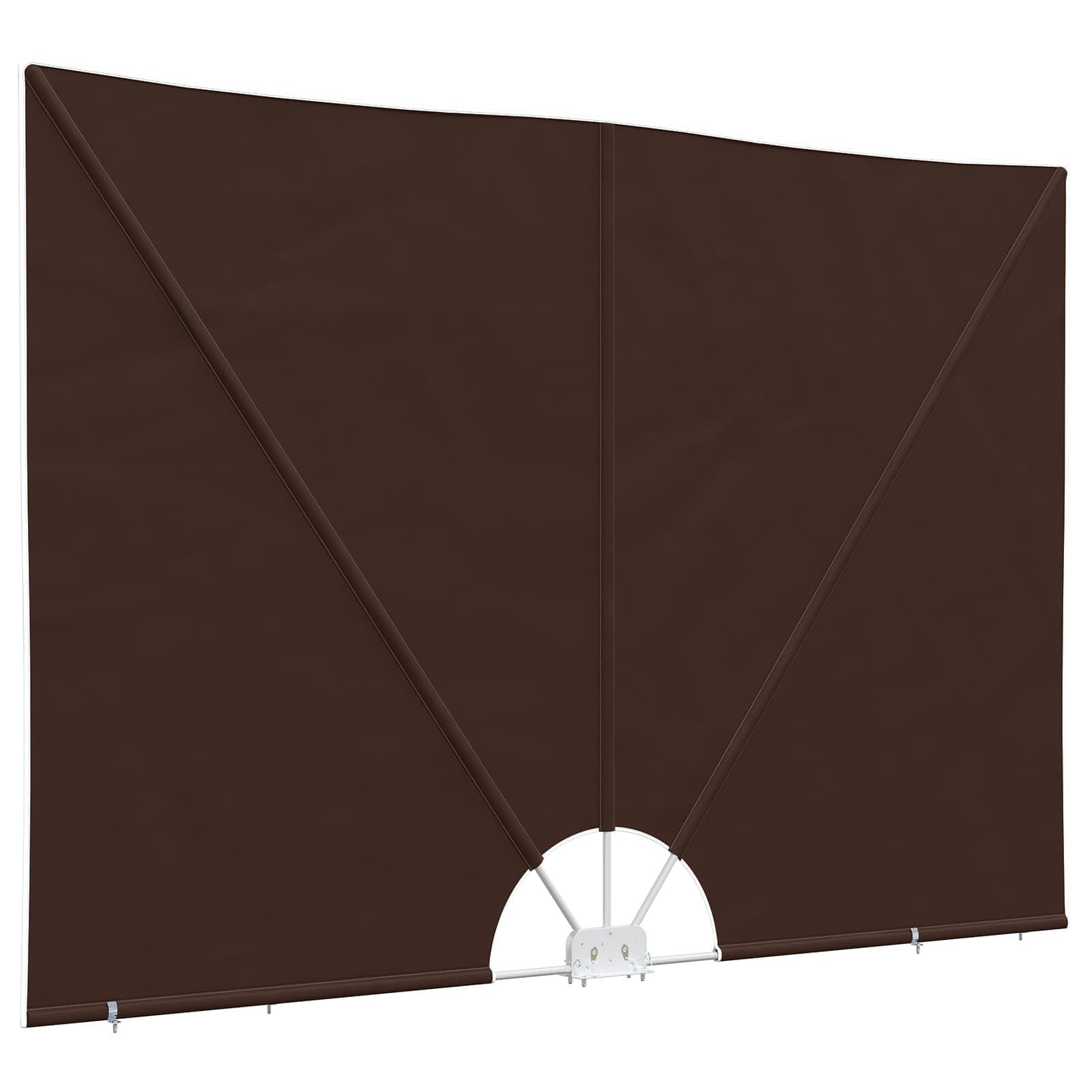 Balkonafskærmning 160 x 240 cm i polyester - uregelmæssig brun