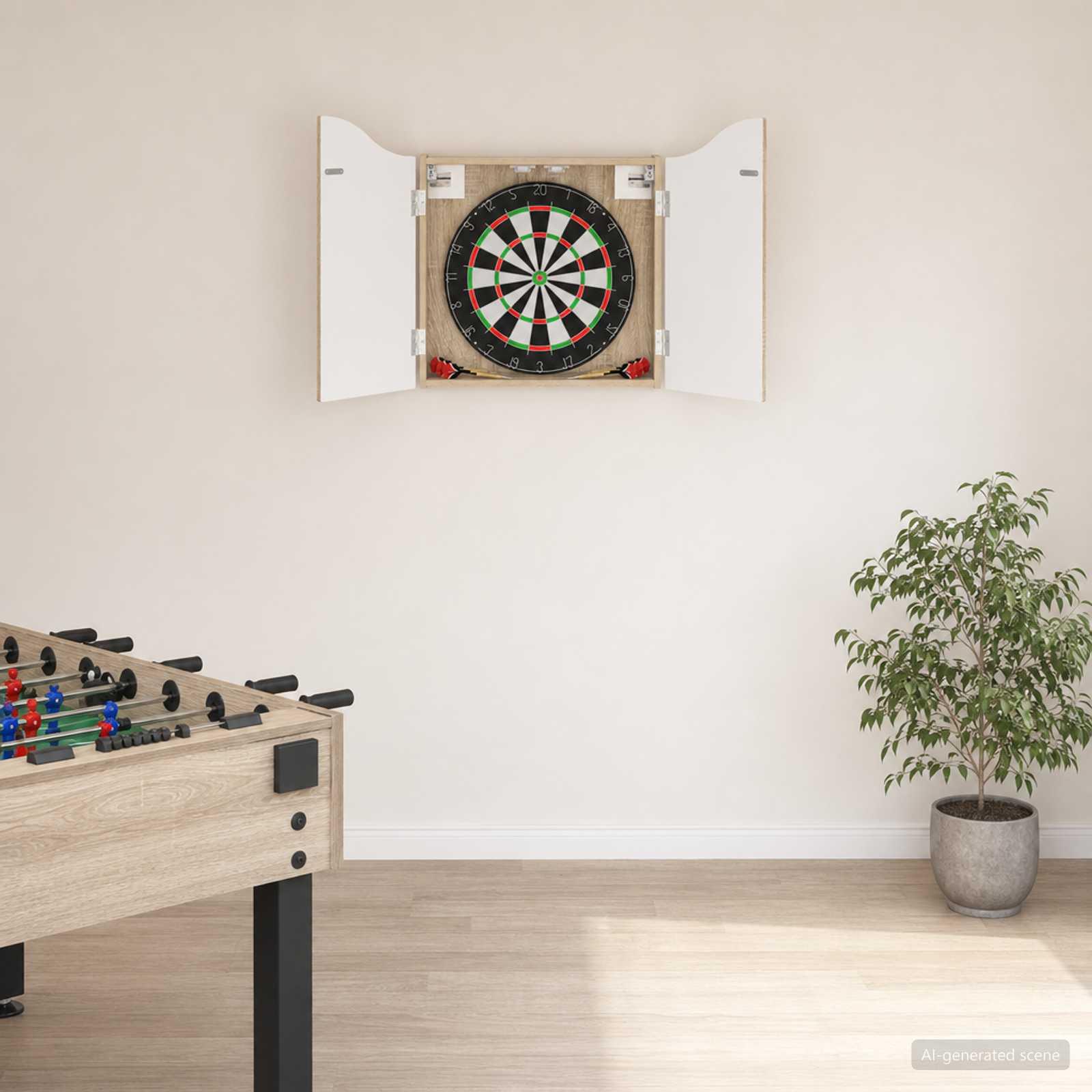 Dartboard skab i sonoma-eg 56 x 12 x 63 cm i konstrueret træ