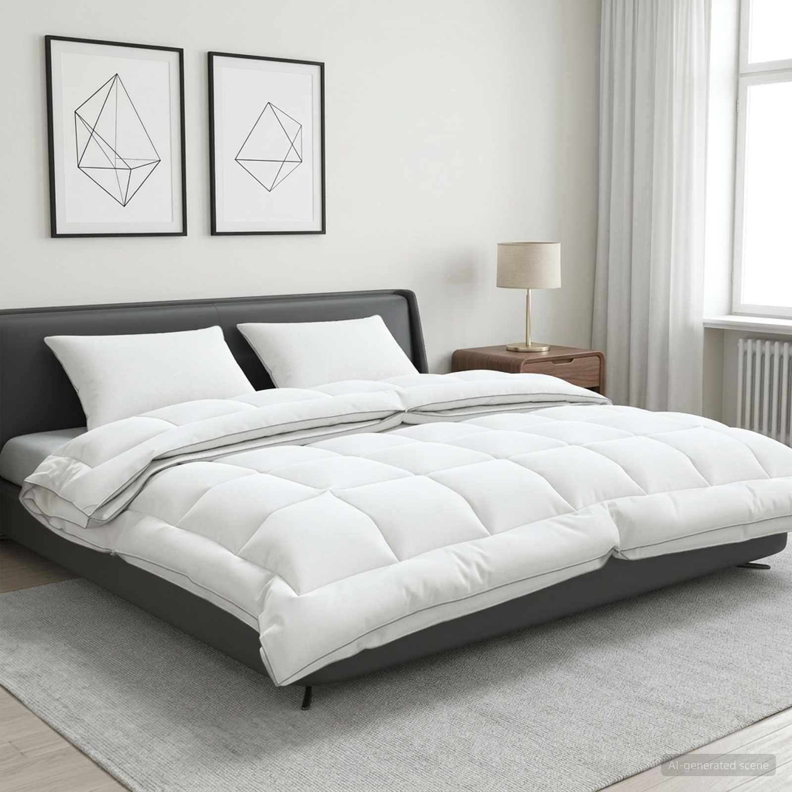 vidaXL Dyne- og puddesæt 3 stk. 200x240 cm 4 årstider 140+220 GSM Uld