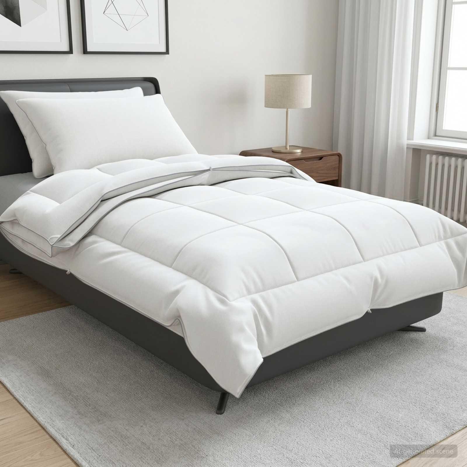 vidaXL Dyne- og puddesæt 3 stk. 135x220 cm 4 årstider 200+300 GSM Uld