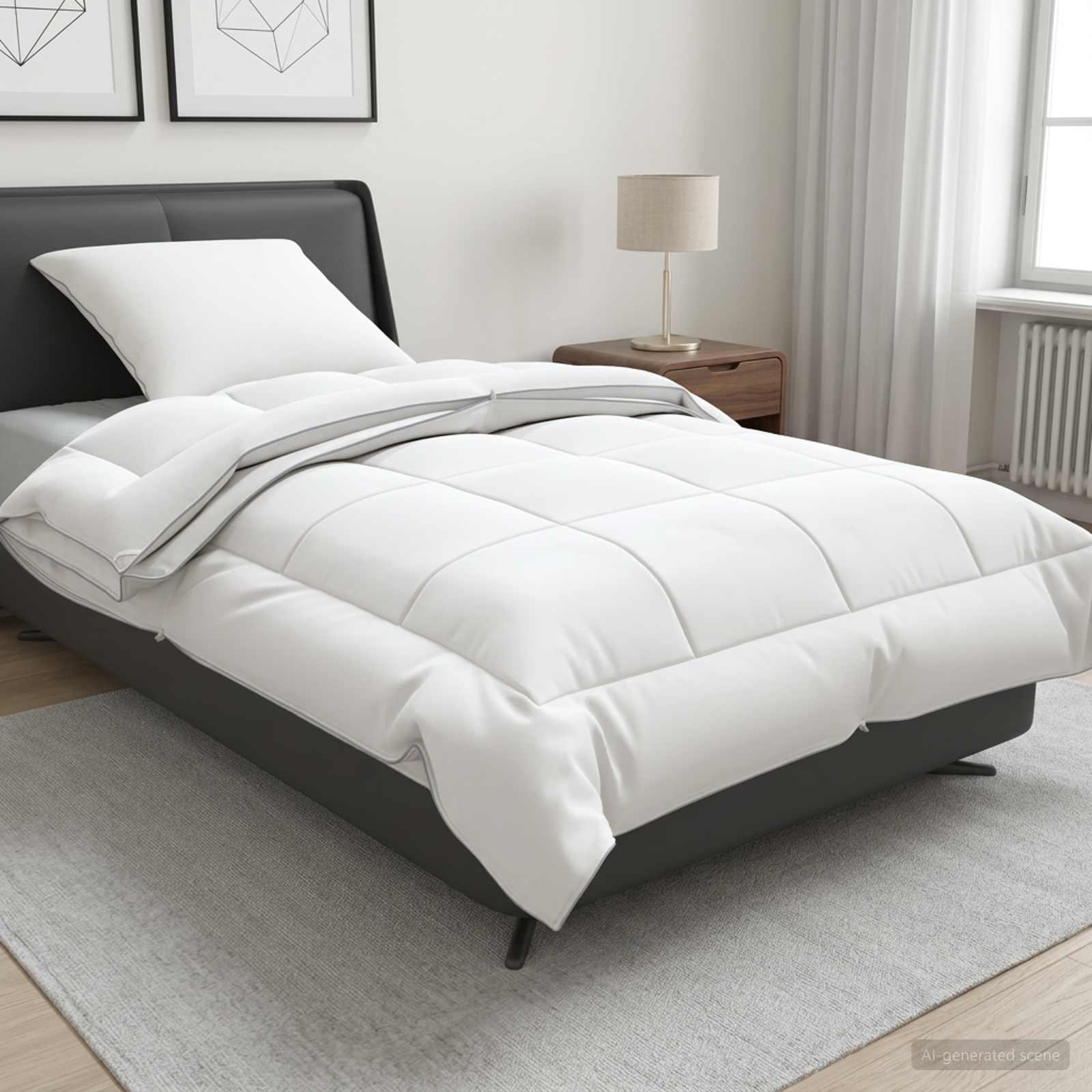 vidaXL Dyne- og puddesæt 2 stk. 150x200 cm 4 årstider 200+300 GSM Uld
