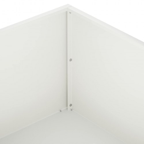 Have blomsterkrukke hvid 80 x 80 x 30 cm i koldvalset stål