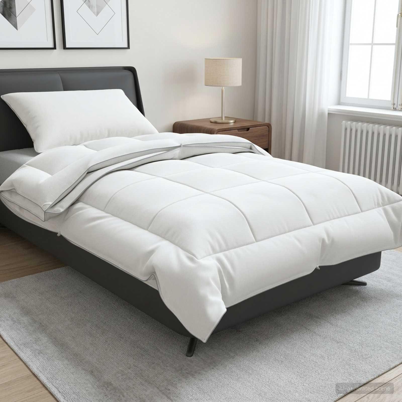 vidaXL Dyne- og puddesæt 2 stk. 150x200 cm 4 årstider 200+300 GSM Uld