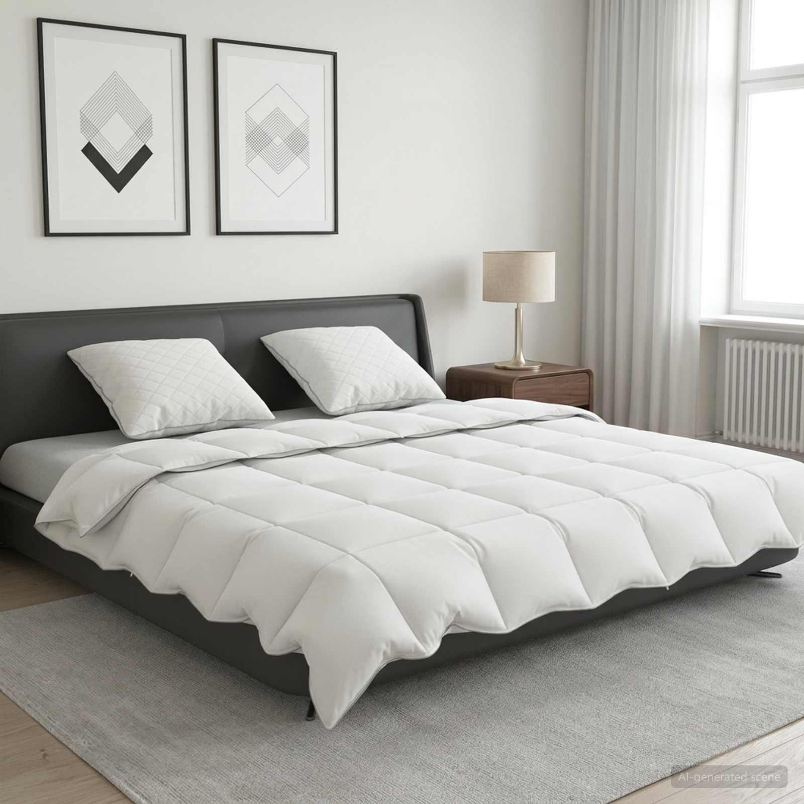 vidaXL 90% gåsedun dyne sæt FULDA 3 stk. 200 x 200 cm Sommer 100 GSM