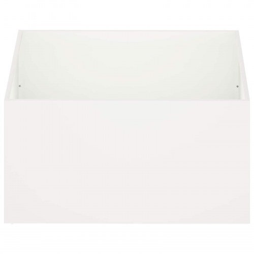 Blomsterkrukke til have hvid 60 x 60 x 40 cm i koldvalset stål