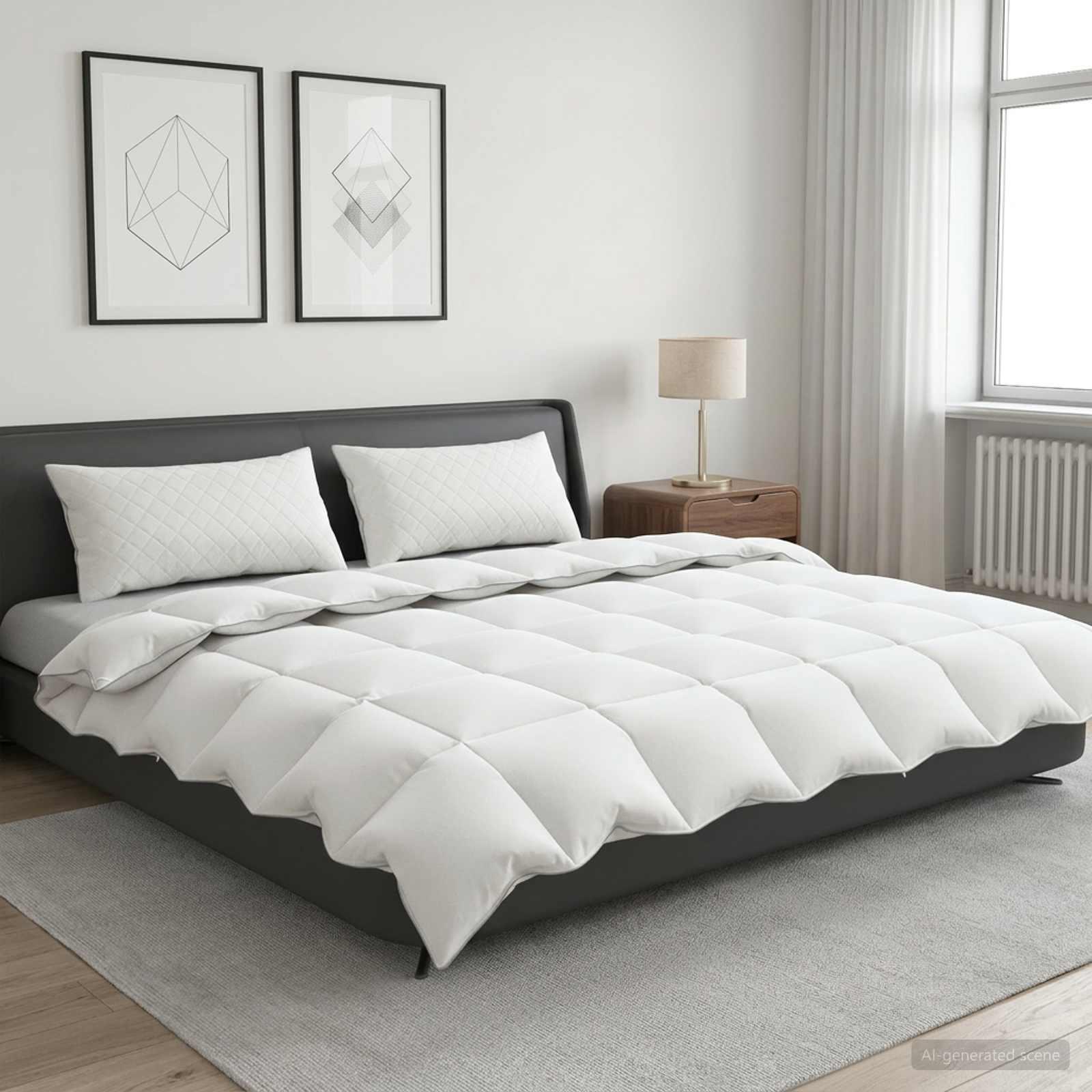 vidaXL 90% gåsedun dyne sæt FULDA 3 stk. 220 x 260 cm Hele sæsoner