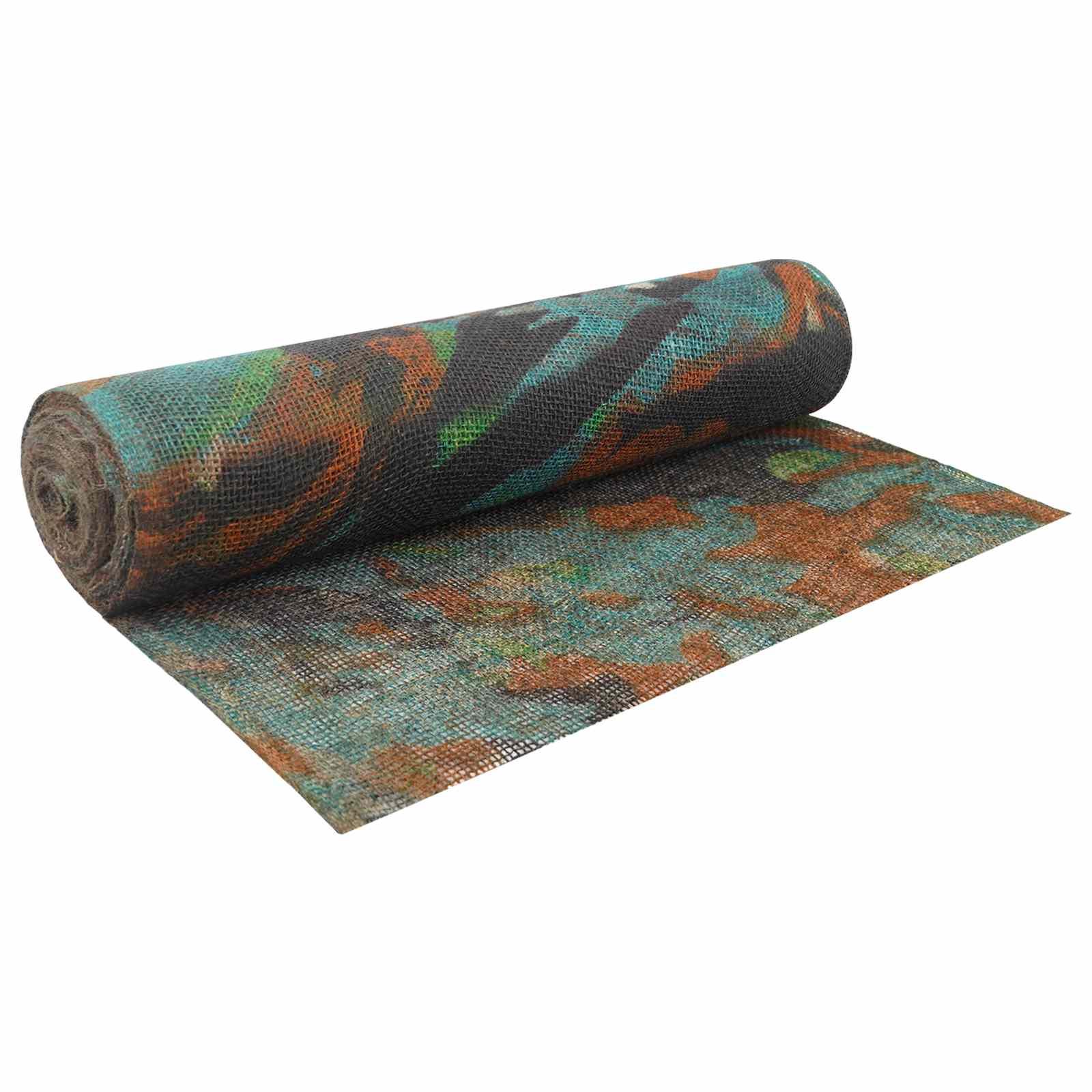Jute rulle camouflage 160 x 500 cm - 180 GSM