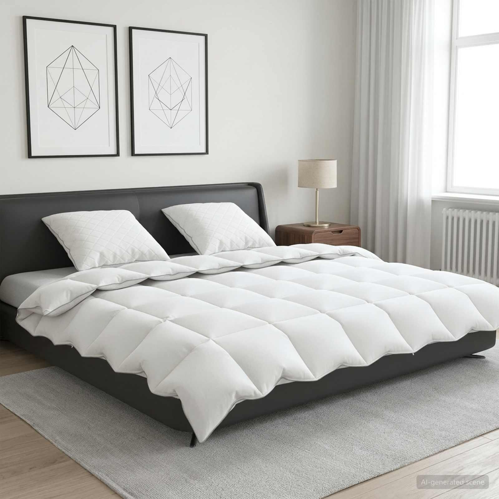 vidaXL 90% gåsedun dyne sæt FULDA 3 stk. 200 x 220 cm Hele sæsoner